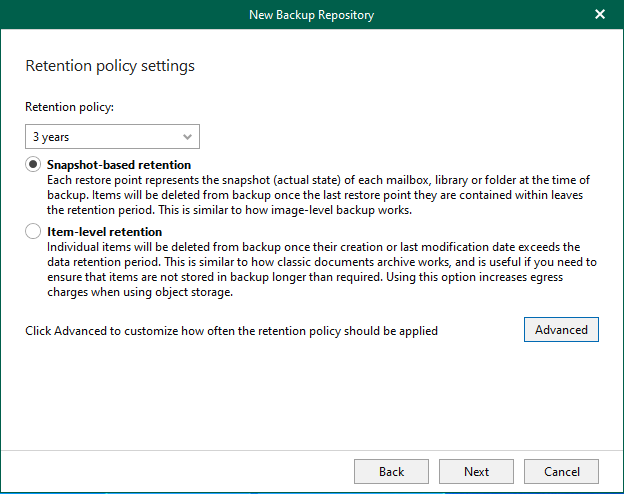 A screenshot of a computer backup policy

AI-generated content may be incorrect.